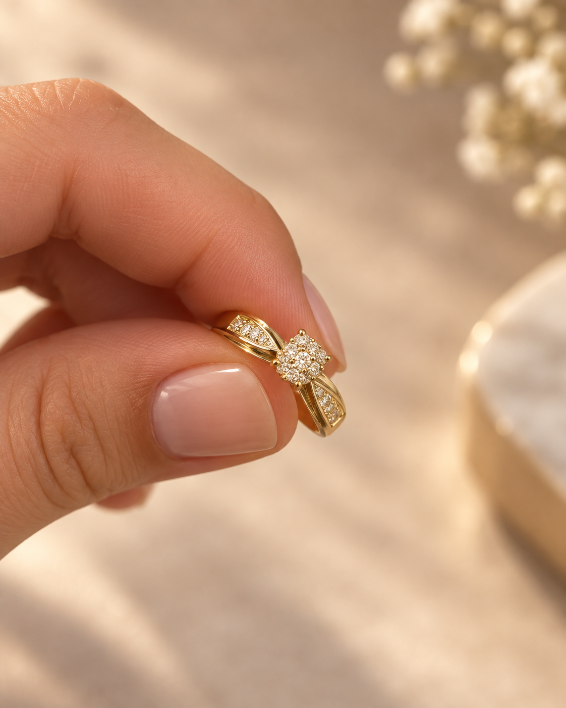 anillo de princesa solido elegante de salir